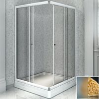 Душевой уголок Radomir 100x110 профиль Белый стекло матовое арт-1-09-1-0-0-1231 — фото 1, Прямоугольные душевые уголки