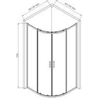 Товар: Душевой уголок AQUAme 80x80 профиль Хром стекло прозрачное арт-AQM3801F-8 - фото 2 Душевой уголок AQUAme 80x80 профиль Хром стекло прозрачное арт-AQM3801F-8 — фото 2, Душевые уголки четверть круга