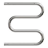 Водяной полотенцесушитель Point М-образный 500x500 с полкой Хром арт-PN38555P — фото 1, Водяные полотенцесушители