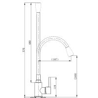 Смеситель для кухни Boch Mann Mia GR Серый матовый арт-BM10422 — фото 3, Смесители для кухни