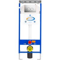 Инсталляция Aquanika Basic для унитаза с клавишей смыва Хром арт-10.702.45B.02.19 — фото 1, Инсталляции для унитазов