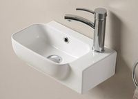 Раковина CeramaLux 40 Белая глянцевая арт-78580L — фото 3, Мини-раковины