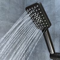 Душевая система Bond Cube с термостатом Черная матовая арт-B03-9488 — фото 4, Душевые стойки