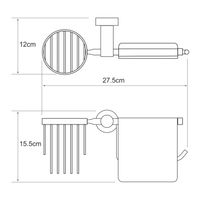Donau K- Держатель туалетной бумаги и освежителя арт-9459 — фото 4, Держатели туалетной бумаги
