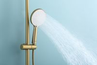 Душевая система Raglo с термостатом Золото матовое арт-R20.26.03 — фото 7, Душевые стойки