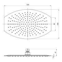 Верхний душ Lemark Полированная сталь арт-LM9485S — фото 2, Верхние души