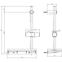 Душевая штанга AQUAme Черная арт-AQM8201B — фото 2, Штанги для душа