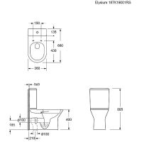 Унитаз компакт Ambassador Elysium с бачком и сиденьем Микролифт арт-187K19001RS — фото 13, Напольные унитазы