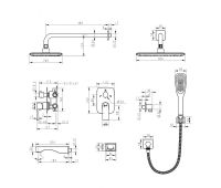 Душевая система Lemark Ursus Черный арт-LM7222BL — фото 2, Встраиваемые душевые комплекты