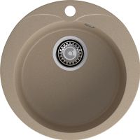 GRANFEST Мойка RONDO 480 1-чаша D-475мм песочный арт.GF- арт-R-480 песочный — фото 2, Кухонные мойки
