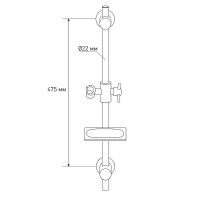 Товар: Душевая штанга Melodia della vita Standard Middle Хром арт-MKP20120BL - фото 4 Душевая штанга Melodia della vita Standard Middle Хром арт-MKP20120BL — фото 4, Штанги для душа