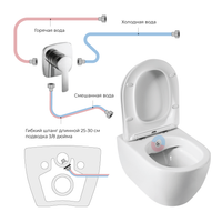 Чаша подвесного унитаза безободкового CEZARES COMFORT арт-CZR-191-TH/BS — фото 4, Подвесные унитазы