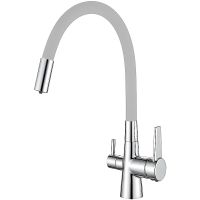 Смеситель для кухни Haiba Хром Серый арт-HB76858-3 — фото 1, Смесители для кухни