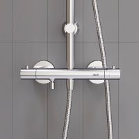 Душевая система Dorff Futura с термостатом Хром арт-D0710500 — фото 4, Душевые стойки