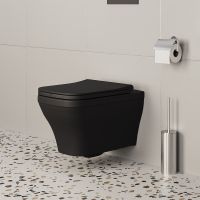 Унитаз Ambassador Benefit подвесной Черный матовый без сиденья арт-203T20201R — фото 4, Подвесные унитазы