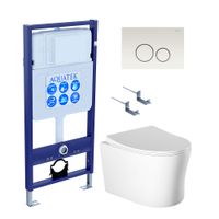 Комплект AQUATEK НИКА-016 4в1 (рама AQUATEK Standard INS-0000012+крепеж KKI-0000002+клавиша KDI-0000 арт-SET AQUATEK НИКА-016 4в1 — фото 1, Комплекты унитаз + инсталляция