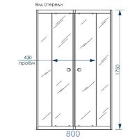 Душевой уголок Melodia della vita Square 80х80 профиль Белый стекло матовое арт-MCNSQ8080MWt — фото 2, Квадратные душевые уголки