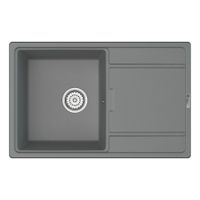 Мойка кухонная Point Лаура 78 , серый арт-PN3005AL — фото 1, Кухонные мойки