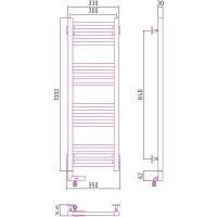 Электрический полотенцесушитель Сунержа Модус 2.0 1000x300 L Хром арт-00-5600-1030 — фото 4, Электрические полотенцесушители