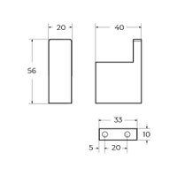 Крючок CEZARES арт-SLIDER-HK-GM — фото 2, Крючки для полотенец