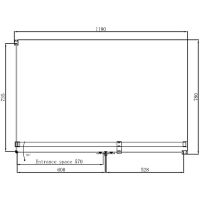 Душевой уголок Ambassador Diamond 120х80 профиль Хром стекло прозрачное арт-12011104R — фото 3, Прямоугольные душевые уголки