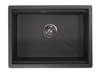 Granula-KS-, стальная кухонная мойка KITCHEN SPACE арт-6045U, ЧЕРНЫЙ МАТОВЫЙ — фото 1, Кухонные мойки