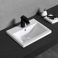 Раковина CeramaLux 50 Белая арт-9393-50 — фото 3, Раковины встраиваемые сверху