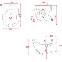 Биде Artceram File 2.0 подвесное Белое арт-FLB001 01 30 — фото 4, Биде подвесные