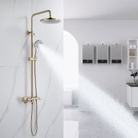 Товар: Душевая система Rose R39G Золото матовое арт-R3936G - фото 15 Душевая система Rose R39G Золото матовое арт-R3936G — фото 15, Душевые стойки