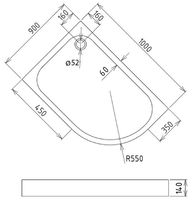 Акриловый поддон для душа Gemy 100х90 ST19 L Белый арт-ST19L — фото 2, Акриловые душевые поддоны