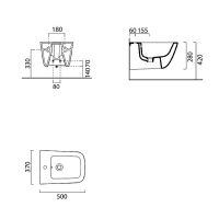 Биде GSI Sand 50 Белое арт-9064111 — фото 3, Биде подвесные
