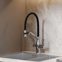 Смеситель для кухни Sancos Orta Хром Черный арт-SC4008CH — фото 6, Смесители для кухни