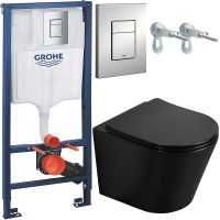 Товар: Комплект унитаза CeramaLux B2330-1MB с инсталляцией Grohe Rapid SL 38772001 с сиденьем Микролифт и к арт-B2330-1MB+38772001 - фото 1 Комплект унитаза CeramaLux B2330-1MB с инсталляцией Grohe Rapid SL 38772001 с сиденьем Микролифт и к арт-B2330-1MB+38772001 — фото 1, Комплекты унитаз + инсталляция