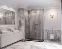 Душевой уголок Ambassador Forsa 150х70 профиль Хром стекло прозрачное арт-17021121AX-70AX — фото 6, Прямоугольные душевые уголки