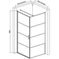 Товар: Душевой уголок AQUAme 80x80 L профиль Черный матовый стекло прозрачное арт-AQM5215-LH-8 - фото 2 Душевой уголок AQUAme 80x80 L профиль Черный матовый стекло прозрачное арт-AQM5215-LH-8 — фото 2, Квадратные душевые уголки