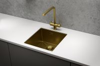 Granula-, стальная кухонная мойка арт-4445U, ЗОЛОТО САТИН — фото 2, Кухонные мойки