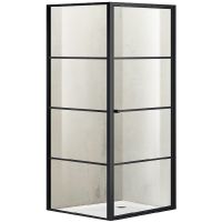 Душевой уголок Azario Richmond 100х100 R AZ-NAG1221 1000 профиль Черный стекло прозрачное арт-AZ- NAG1221 1000 — фото 1, Квадратные душевые уголки