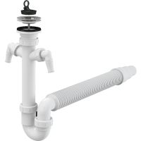 Сифон для кухонной мойки Alcaplast Белый арт-A840-DN50/40 — фото 1, Сифоны для кухонной мойки