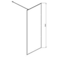 Душевая перегородка Azario Richmond Walk-in 100 профиль Серебро стекло прозрачное арт-AZ-NAG 6310 1000 — фото 2, Душевые перегородки