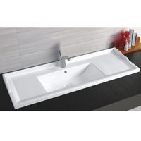 Раковина CeramaLux 120 NY J840 - 120 Белая арт-NYJ840-120 — фото 2, Раковины встраиваемые сверху