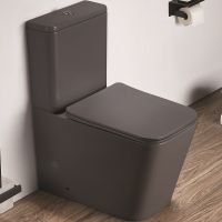 Унитаз компакт CeramaLux Серый матовый с бачком и сиденьем Микролифт арт-2170AXMDH — фото 1, Напольные унитазы