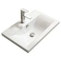 Раковина CeramaLux 60 Белая арт-9393-60 — фото 1, Раковины встраиваемые сверху