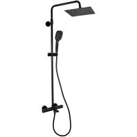 Душевая система Remer Elegance с термостатом Черная матовая арт-EQ34A8CPUFS25NO — фото 1, Душевые стойки