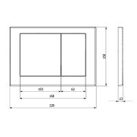 Клавиша смыва KK POL M05 Хром арт-350/PPG/056-00-00 — фото 2, Кнопки смыва