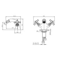 Смеситель для биде Caprigo Bristol Хром арт-21-530-crm — фото 2, Смесители для биде