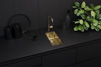 Мойка для кухни KOMBINO 10 MONARCH BRONZE SAT-90 217X437X140 U в компл. с выпуском без сифона, арт-1122672.0 — фото 2, Кухонные мойки