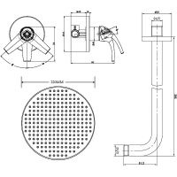 Душевая система ESKO Хром арт-Set_3in1 — фото 2, Встраиваемые душевые комплекты