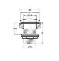 Донный клапан CEZARES арт-ECO-SC-BORO — фото 3, Донные клапаны