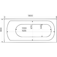 Акриловая ванна Creto Scala 180х80 без гидромассажа арт-1-1155 — фото 2, Акриловые ванны
