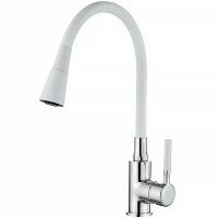 Смеситель для кухни Accoona Хром Белый арт-A9890G-1 — фото 1, Смесители для кухни